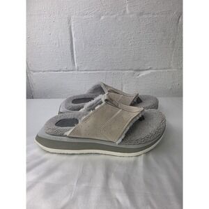 deckers x lab Sandals Lined Flip Flops Men Size 11 Gray Comfort